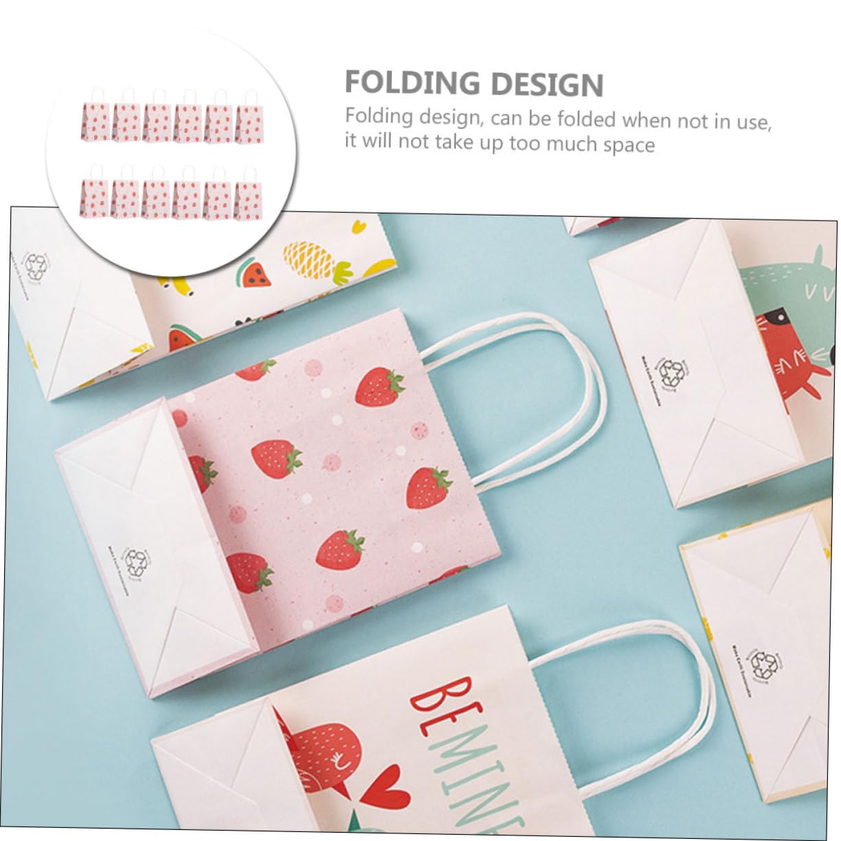 Gadpiparty 4 Sätze Papier Geschenktüten Mit Griffen Und Festival Geschenkbeutel Für Hochzeiten Geburtstage Und Besondere Anlässe Für Kleine Überraschungen Und Dekorationen 12 Stück * 4