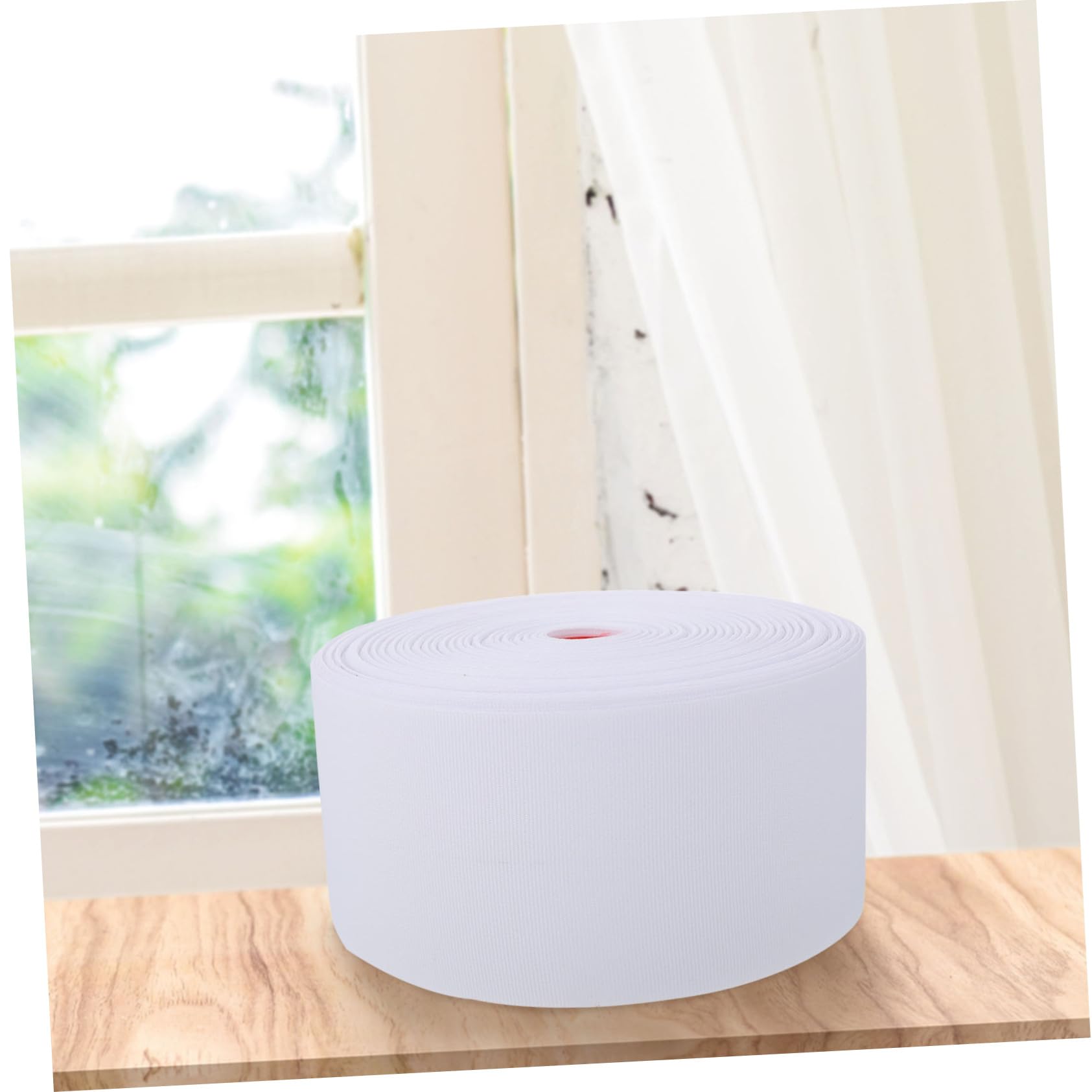 Cinta de Cabecera de Cortina de Poliéster Blanco, 8cm, para Hogar