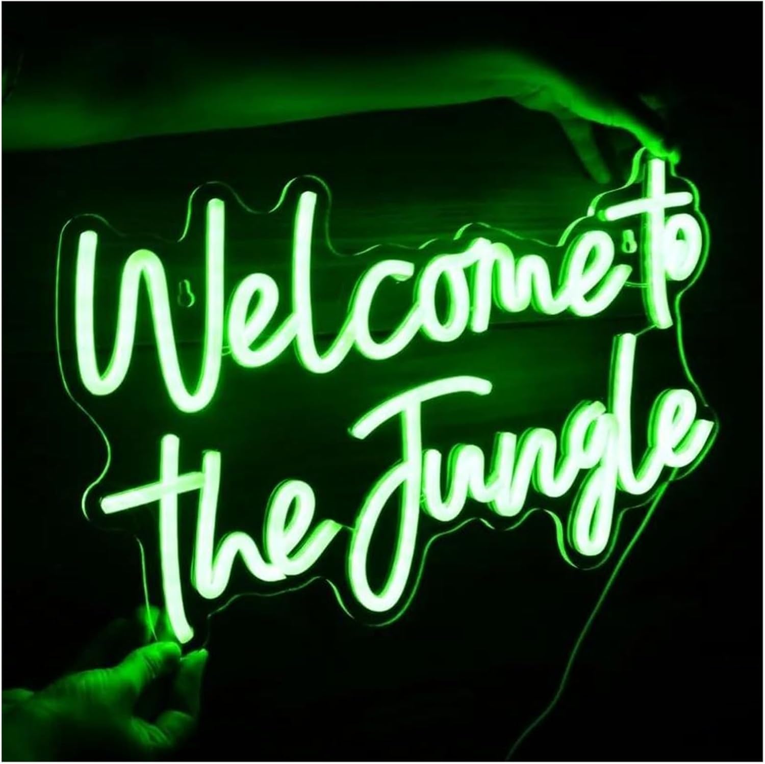 para Luces de Fiesta de neón Fondo de Juego decoración Pared neón Jungla Verde para cumpleaños niños, Bar, Pub, escaparate