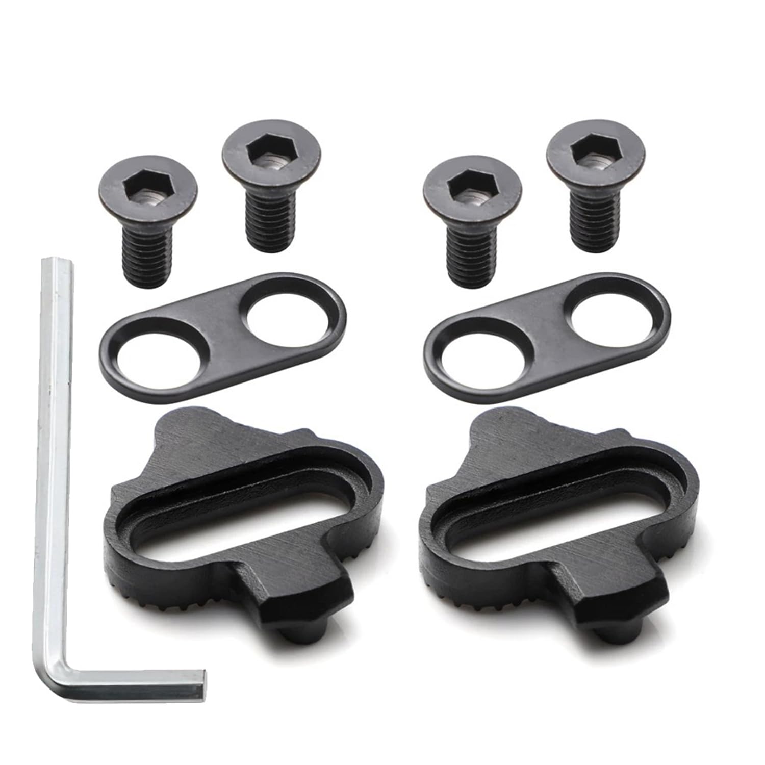 SPD Cleats for Cycling Shoes 2 Pcs SPD Cleats Non-Slip Design Perfect for Indoor Cycling Mountain Biking and Outdoor Road Riding Black