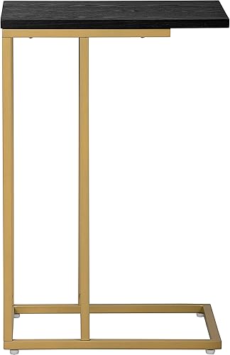 Miniatura 44 de Serta Harton - Mesa C plegable, bandeja expandible para TV, soporte para laptop, moderna de mediados de siglo, mesa auxiliar lateral para sala de