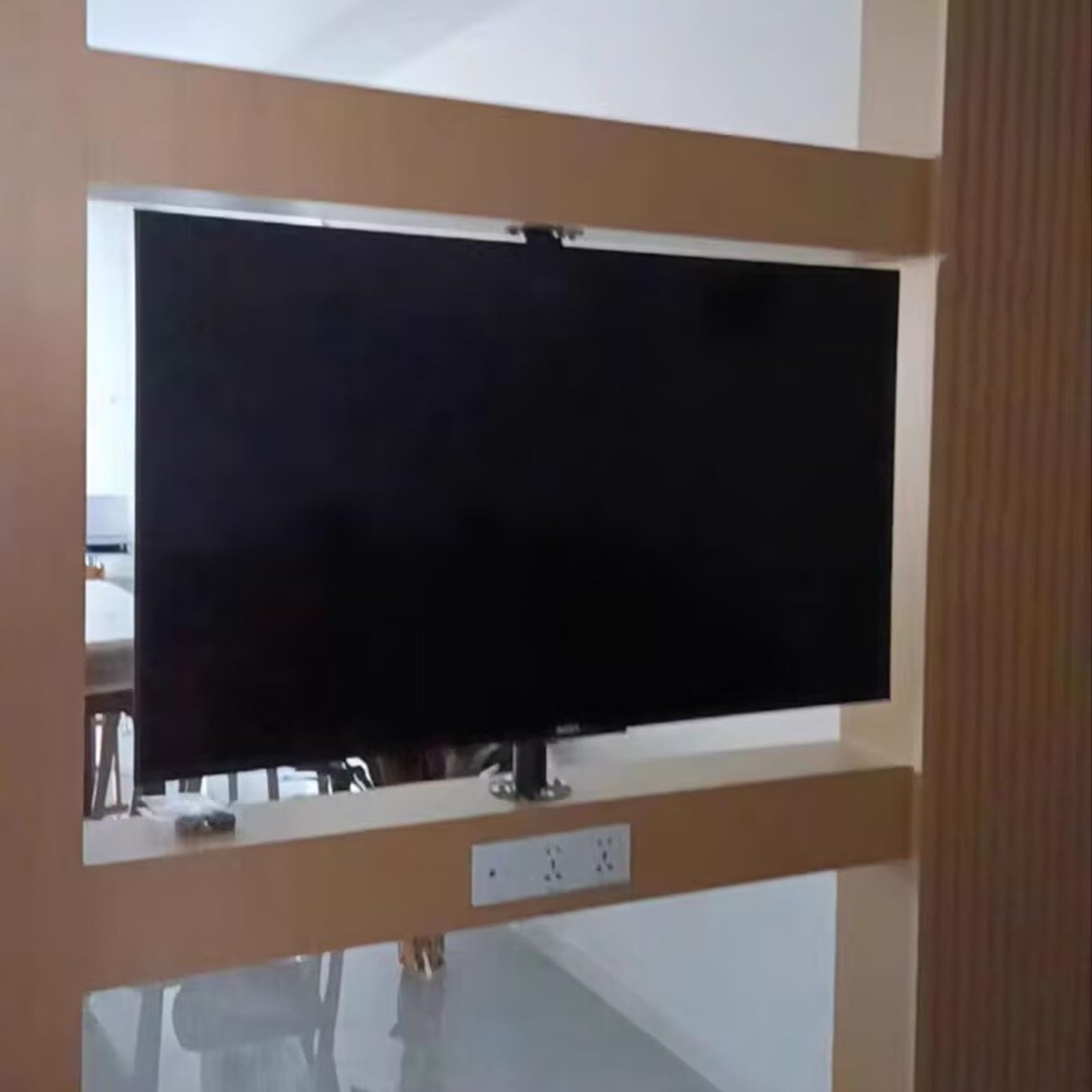 Support De Sol Pivotant À 360° pour Téléviseur LCD - Fixation Murale, Pivotant pour Cloison, Base Rotative pour Meuble TV, Compatible avec Les Écrans LED De 32 À 75 Pouces(110-135cm)