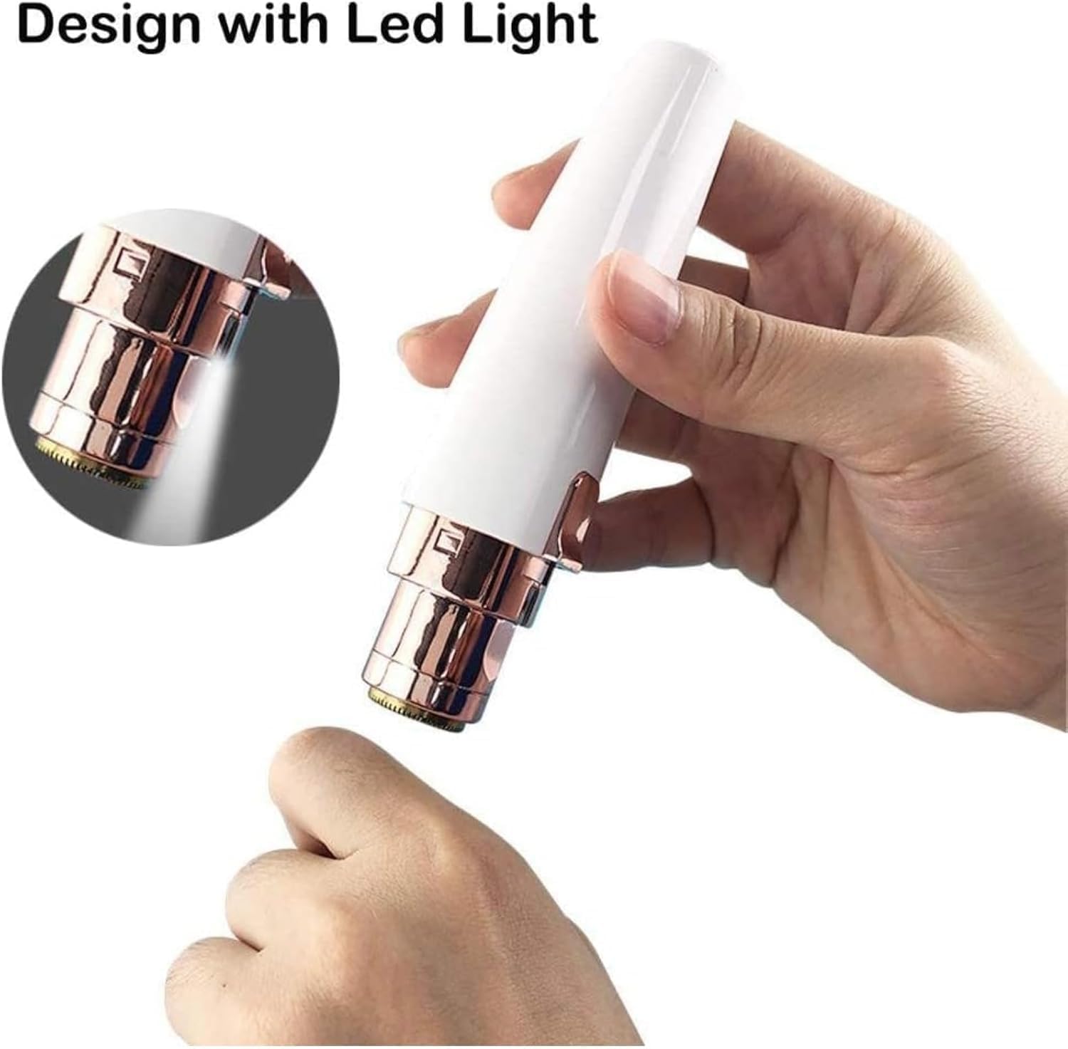 EpilSmooth Épilateur Visage Rechargeable USB pour Femme - Épilation Douce et Rapide, Appareil Facial Portable avec Recharge USB, Idéal pour une Peau Lisse (Blanc)