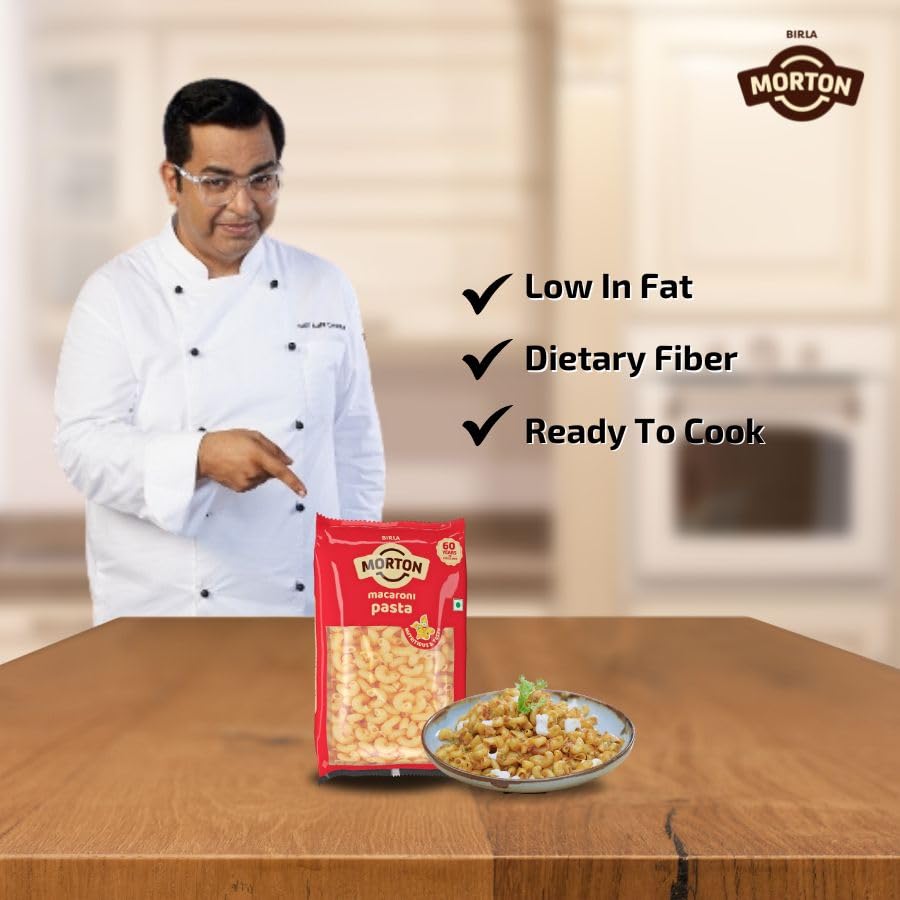 Morton Macroni Pasta | Premium Pasta Made With 100% Durum Wheat | Rich In Protein And Fibre | Free From Artificial Colour, Flavour or Preservatives | 100% Vegetarian | Healthy Macroni Pasta - 450gm(Pack of 2) - Image 6 thumbnail
