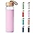 Yomious 20 Oz Borosilicate Glass Water Bottles with Silicone Sleeve BPA Free, Dishwasher Safe - Reusable Clear Glass Drinking with Leak Proof Bamboo Lid | Perfect Gym Water Bottles for Men & Women