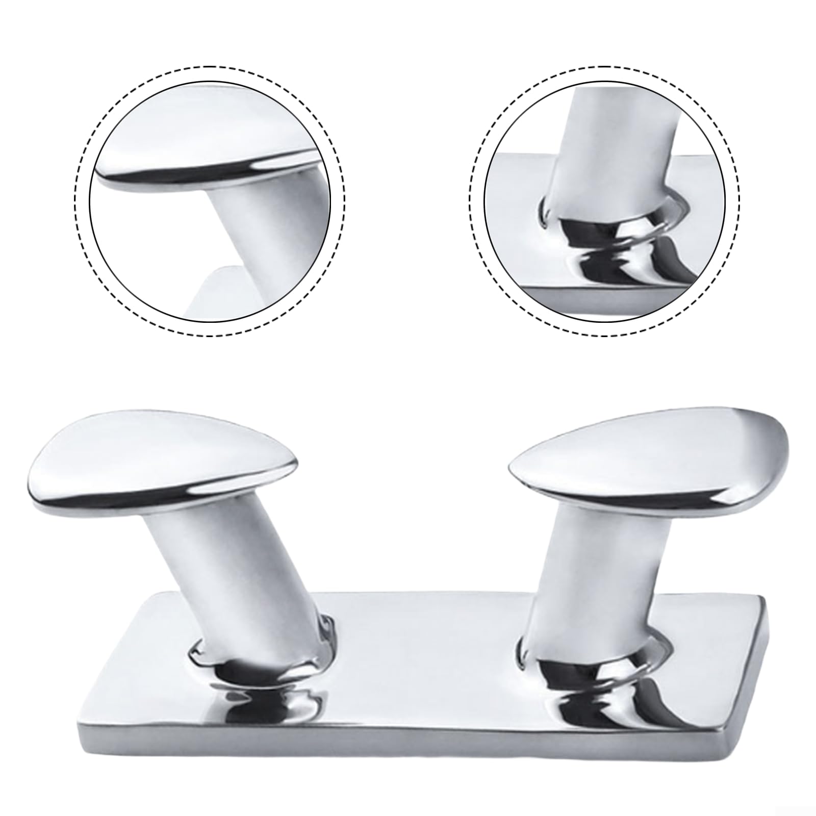 Bitta per ormeggio in acciaio inossidabile 316 da 15,2 cm, lucidata a specchio per molo di yacht e barche, hardware resistente per la sicurezza delle navi