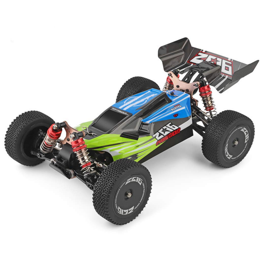 Samochód RC o dużej prędkości 60 km/h 1/14 2,4 GHz 4WD Racing Alloy Buggy Off-Road Drift RTR Zielony (zielony)