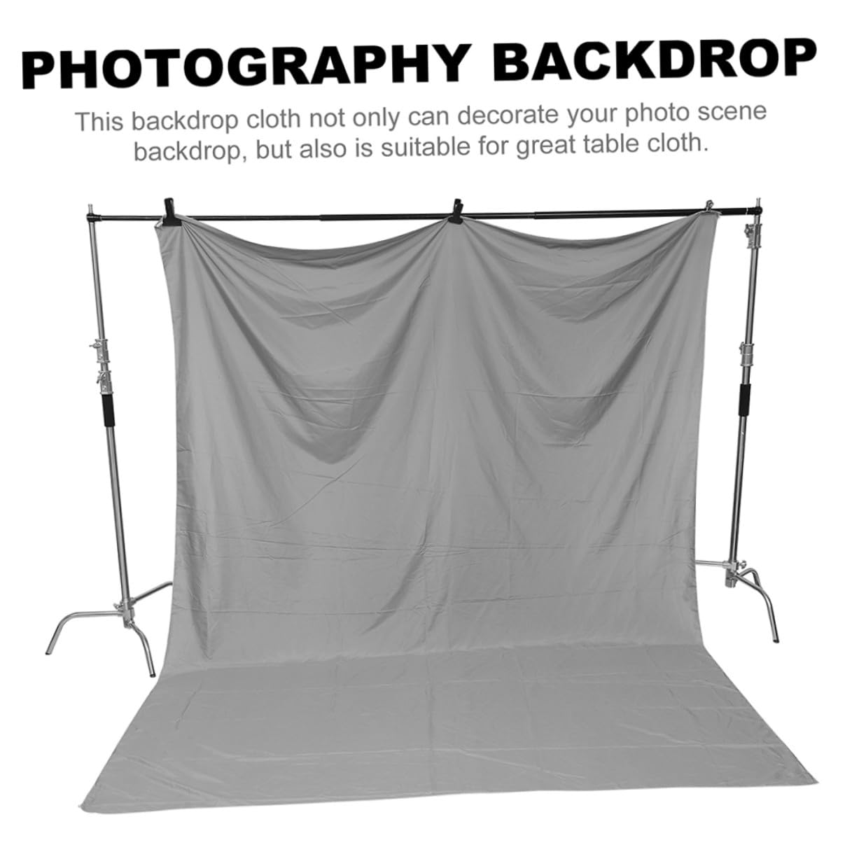 POPETPOP 1pezzi Sfondo Grigio Panno Decorazione di Sfondo per Fotografia Forniture per Scena Fotografica Panno Semplice Grigio per Casa e Eventi