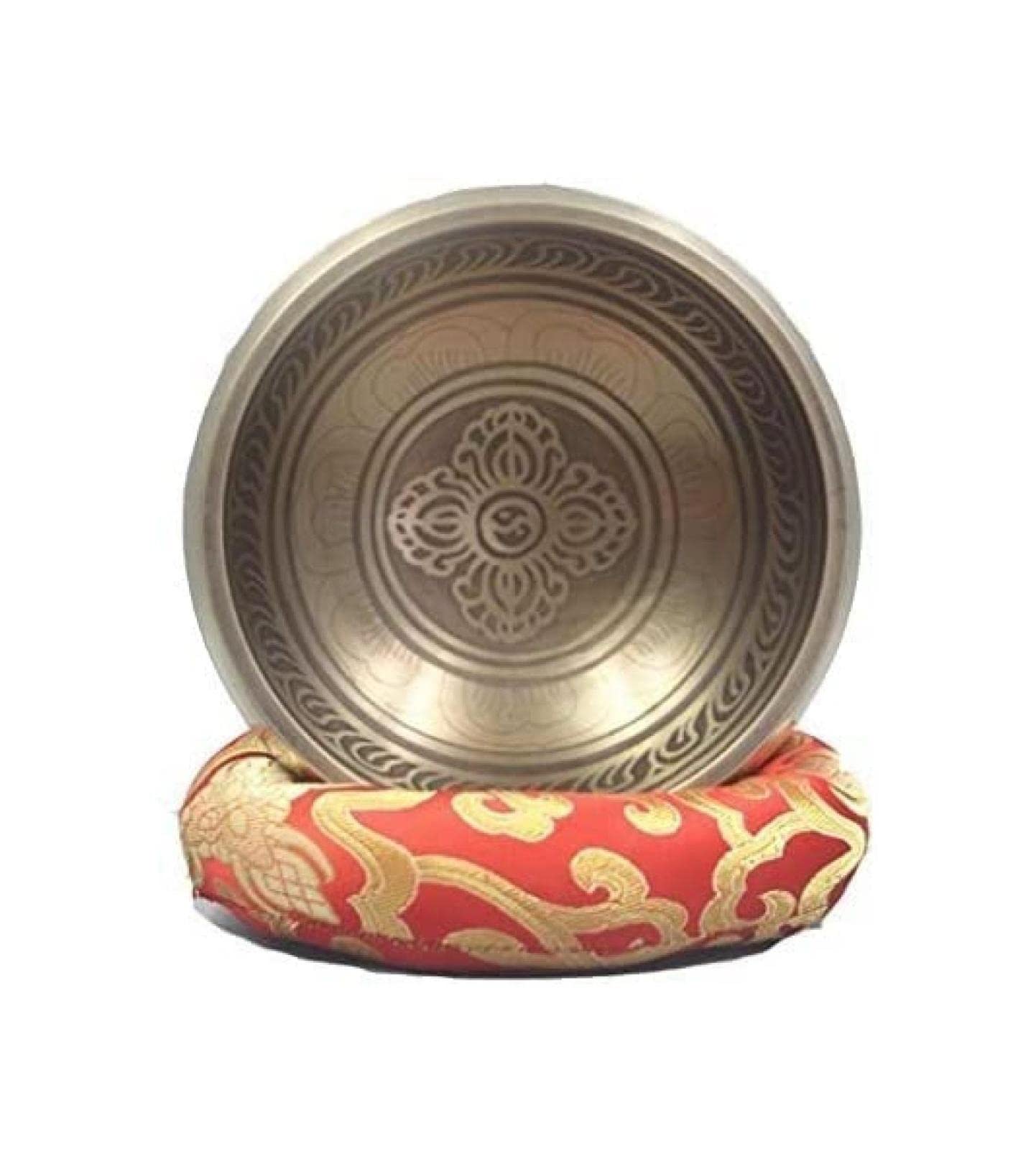 Set di campane tibetane facili da suonare per principianti, campane per meditazione con suono curativo dei chakra in metallo con mazzuolo in legno e cuscino in seta per meditazione olistica e rilassa