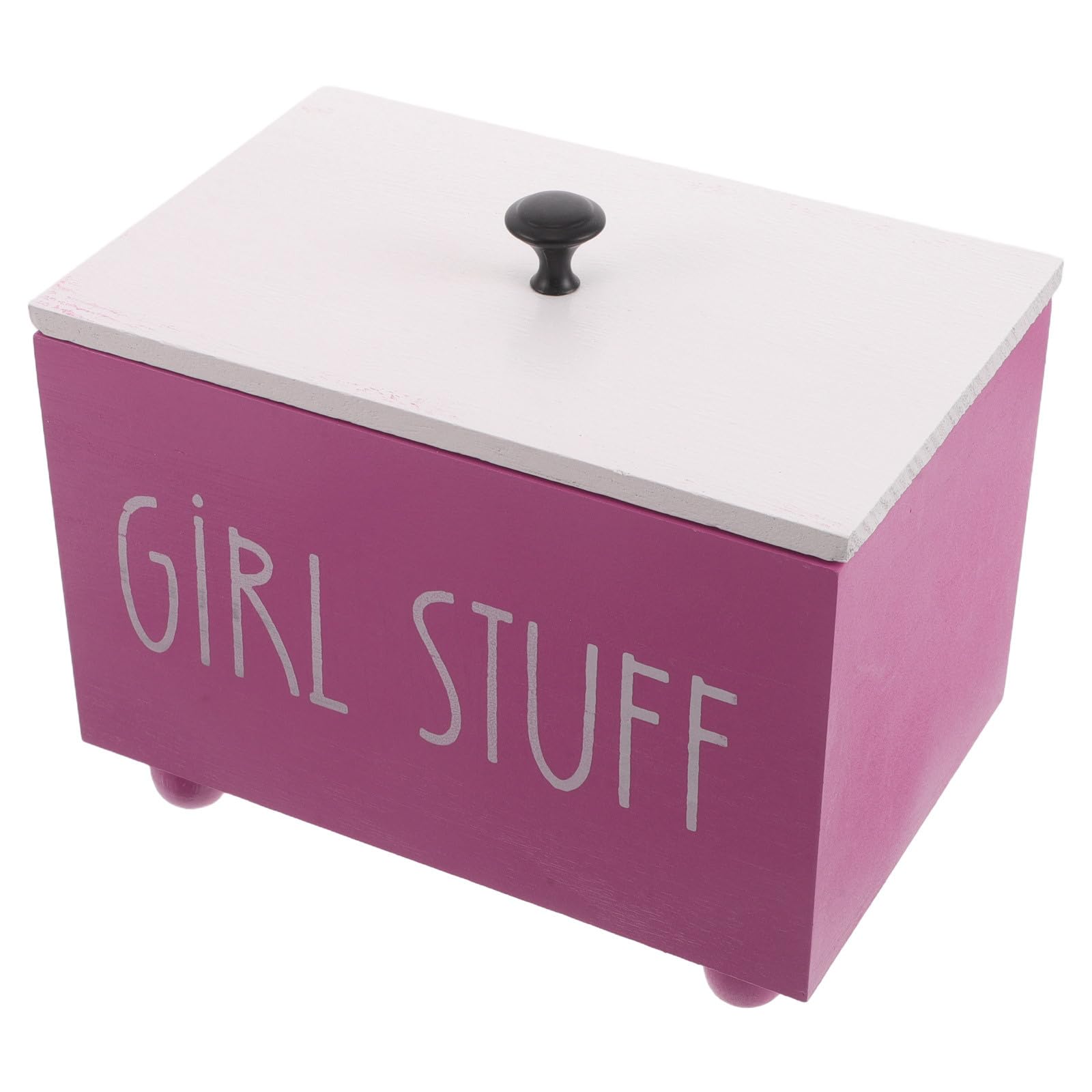 Organizador de tampones de madera para un baño ordenado con diseño elegante y tapa