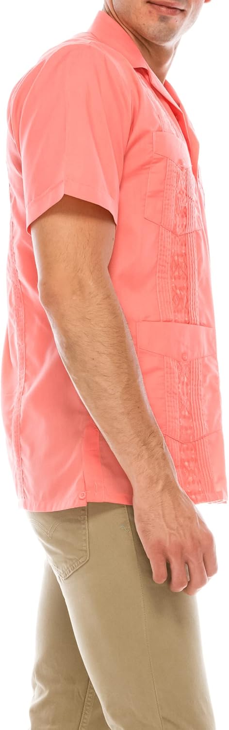 Miniatura 6 de OmegaTux Omega Cuban Guayabera - Camisa de manga corta, puros de boda, playa, barman casual