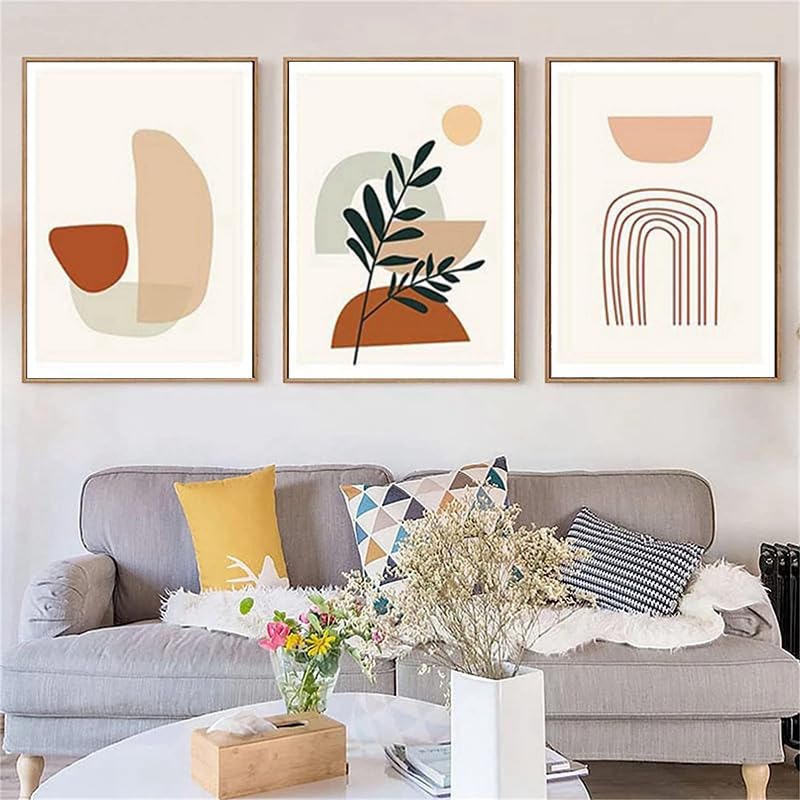 QPLGTU Geometric Abstract Poster Set, Plant Art Decoration Pictures