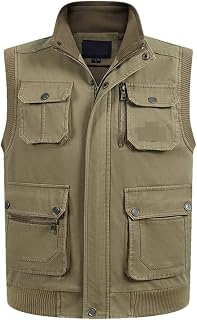 Disimlarl Men Multi Pocket Thin Baggy Vest For Casual Photographer Gilet Sleeveless Travel Waistcoat