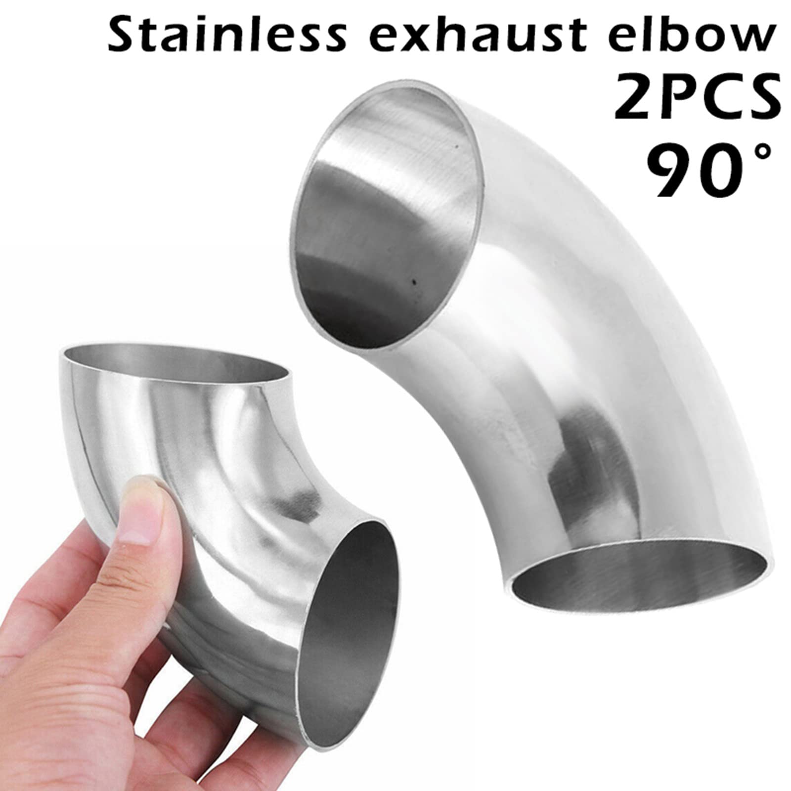 Produktbild von Auspuffrohr 25 Mm Riloer Gerades Gebogenes Auto-Doppelauspuffrohr Aus Edelstahl Für Jedes Autoauspuffrohr Mit Einem Durchmesser Von 35-55 Mm / 1, 38-2,17 Zoll Auspuffrohr Ersatzteile