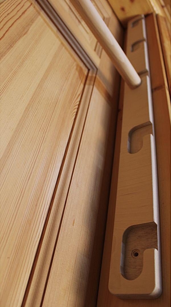 Robuste, einfach zu montierende und verstellbare Klimmzugstange aus Holz – 5 Höhenstufen – bis zum Türrahmen, Türbreite