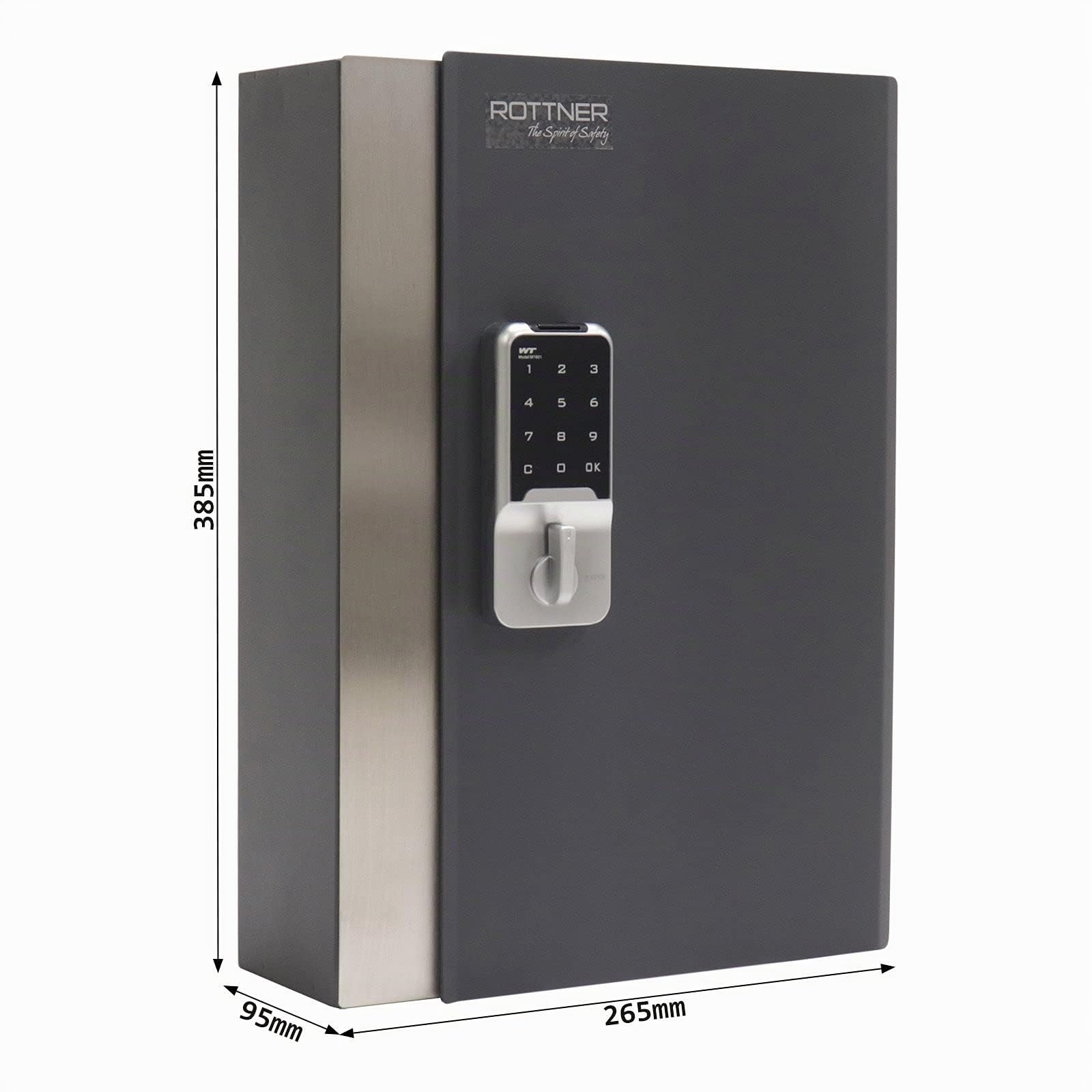 Rottner Schlüsselschrank Key Home 68 Elektronikschloss anthrazit