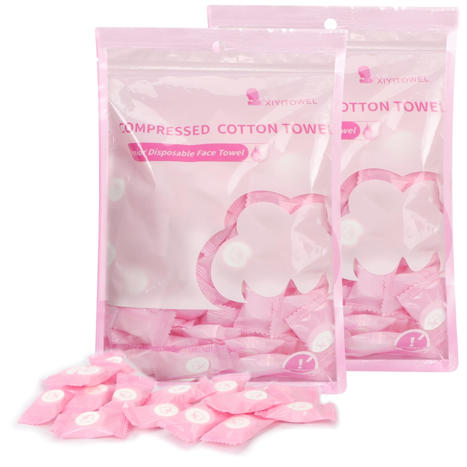 Simpolor 100/200 Stück komprimierte Handtücher tragbare Einweg Mini komprimierte Toilettenpapier Tabletten Haushaltshandtücher für Reisen Camping Wandern Sport Schönheitssalon