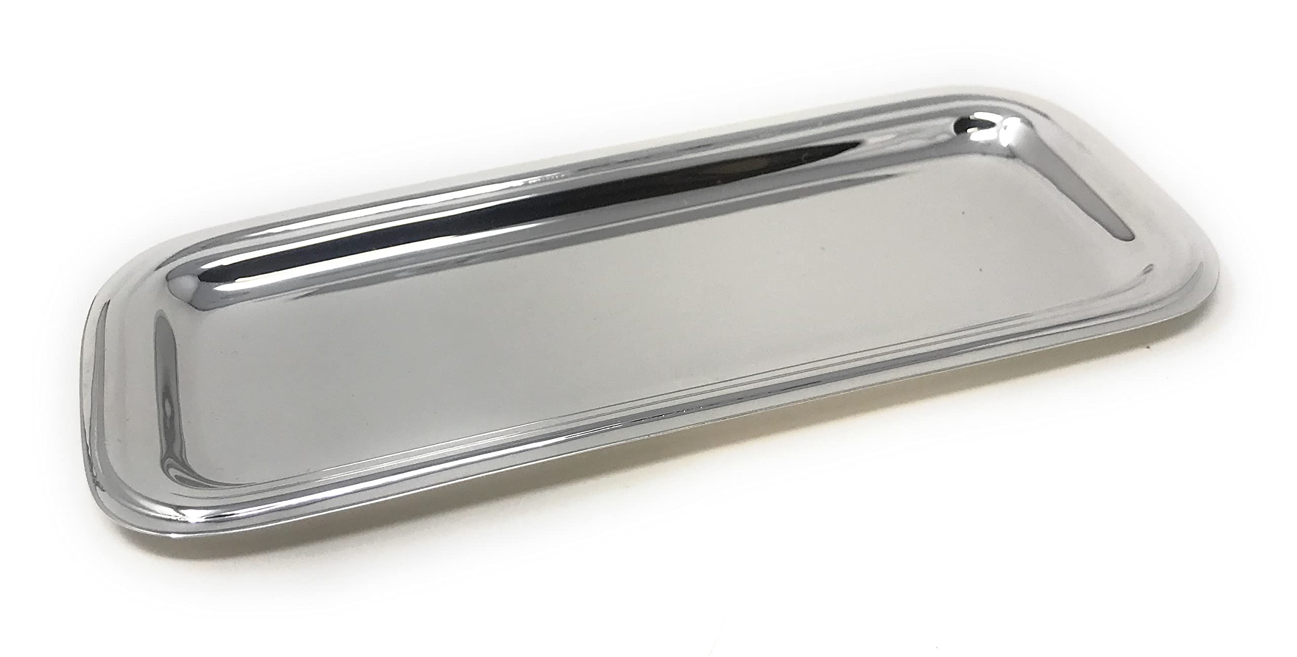 Varotto & Co. Vassoio Portapenne in Metallo Placcato Argento Ottone Argentato Lucido Made in Italy cod.VG01120SP cm 18,5x8x0,7h