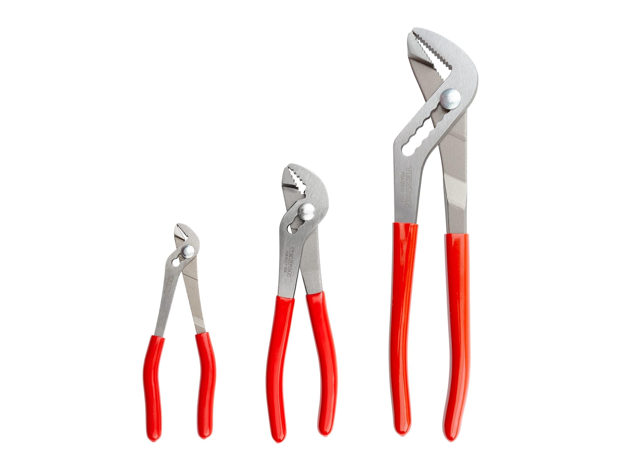 TEKTON Angle Nose Slip Joint Pliers Set, 3-Piece (5, 7, 10 in.) | PGA16103 | Made in USA