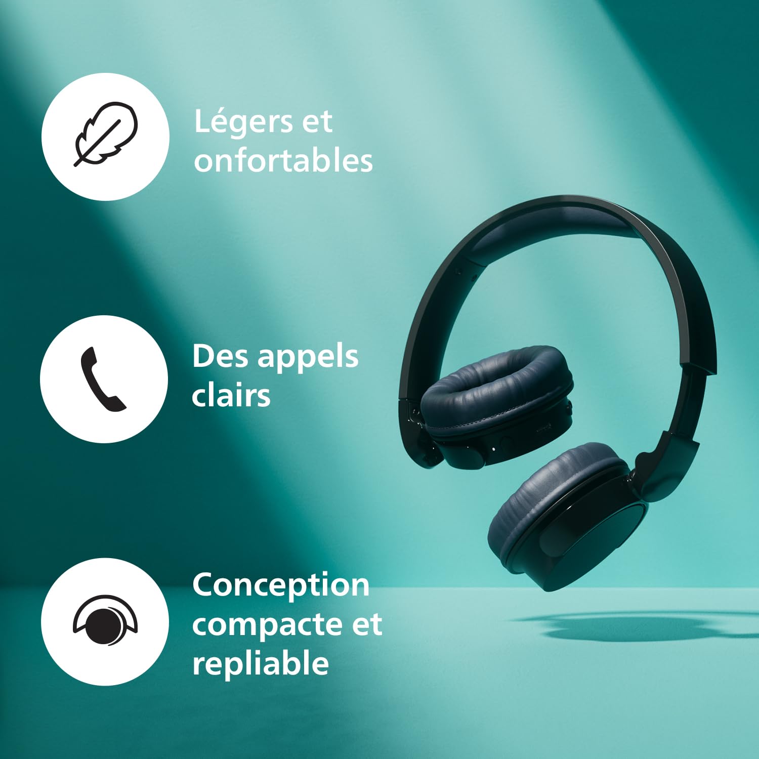PHILIPS TAH3209BG Casque sans Fil Supra-aural Bluetooth léger, Isolation phonique Passive, 25 Heures d’autonomie, Son Naturel, appels clairs, Basses dynamiques, Recharge en 2 Heures Via USB-C - Beige