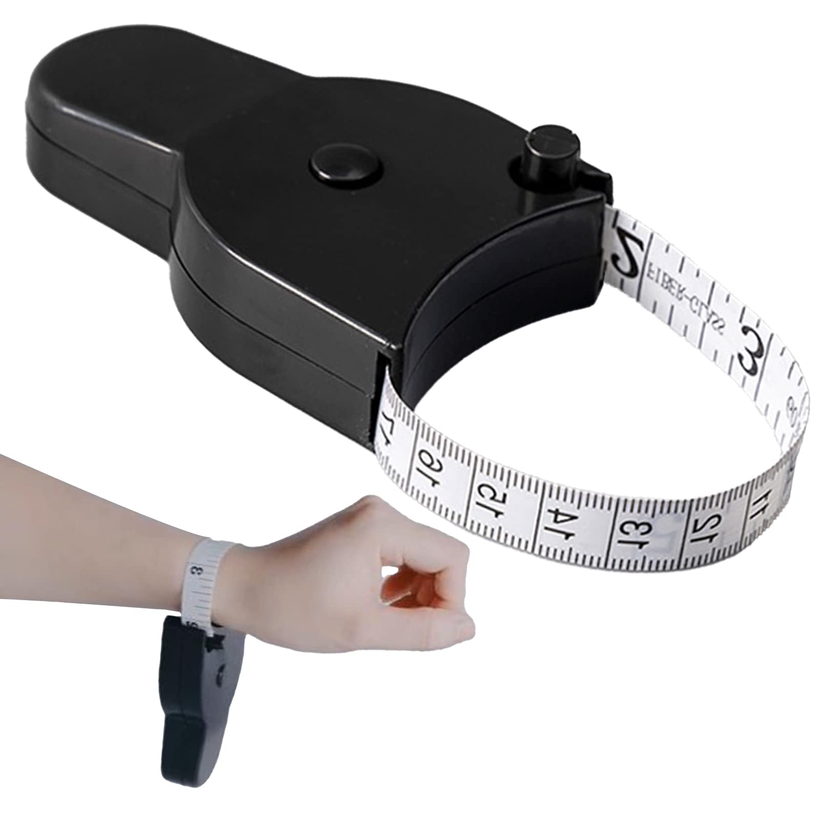 ZoeTekway Cinta de Medir Corporal Negra Cinta de Medir Suave, 150 cm / 60 pulgadas Cinta de Medir Corporal Cinta de Medir para Medidas de Sastre, Medidas Corporales Cinta de Medir Corporal Retráctil