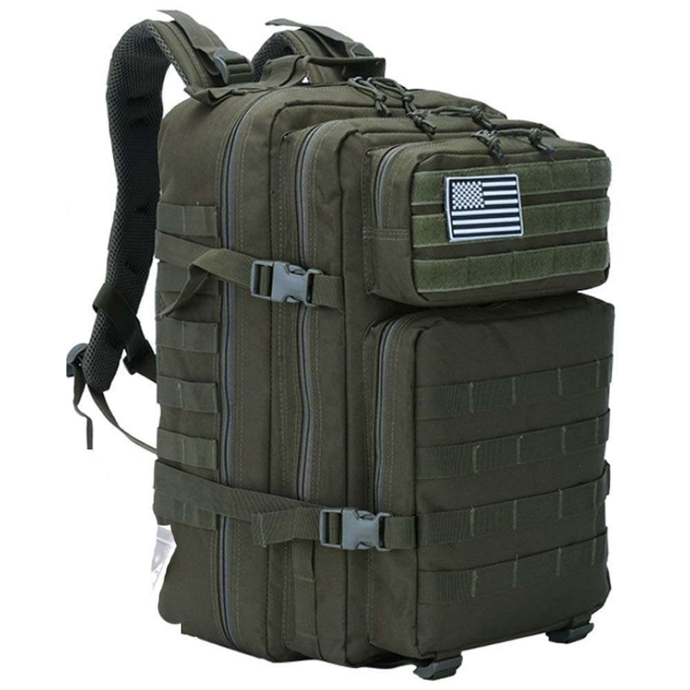 LHI Military Tactical Backpack for Men and Women 45L Large waterproof Rucksack for School, Hiking, Trekking, Hunting