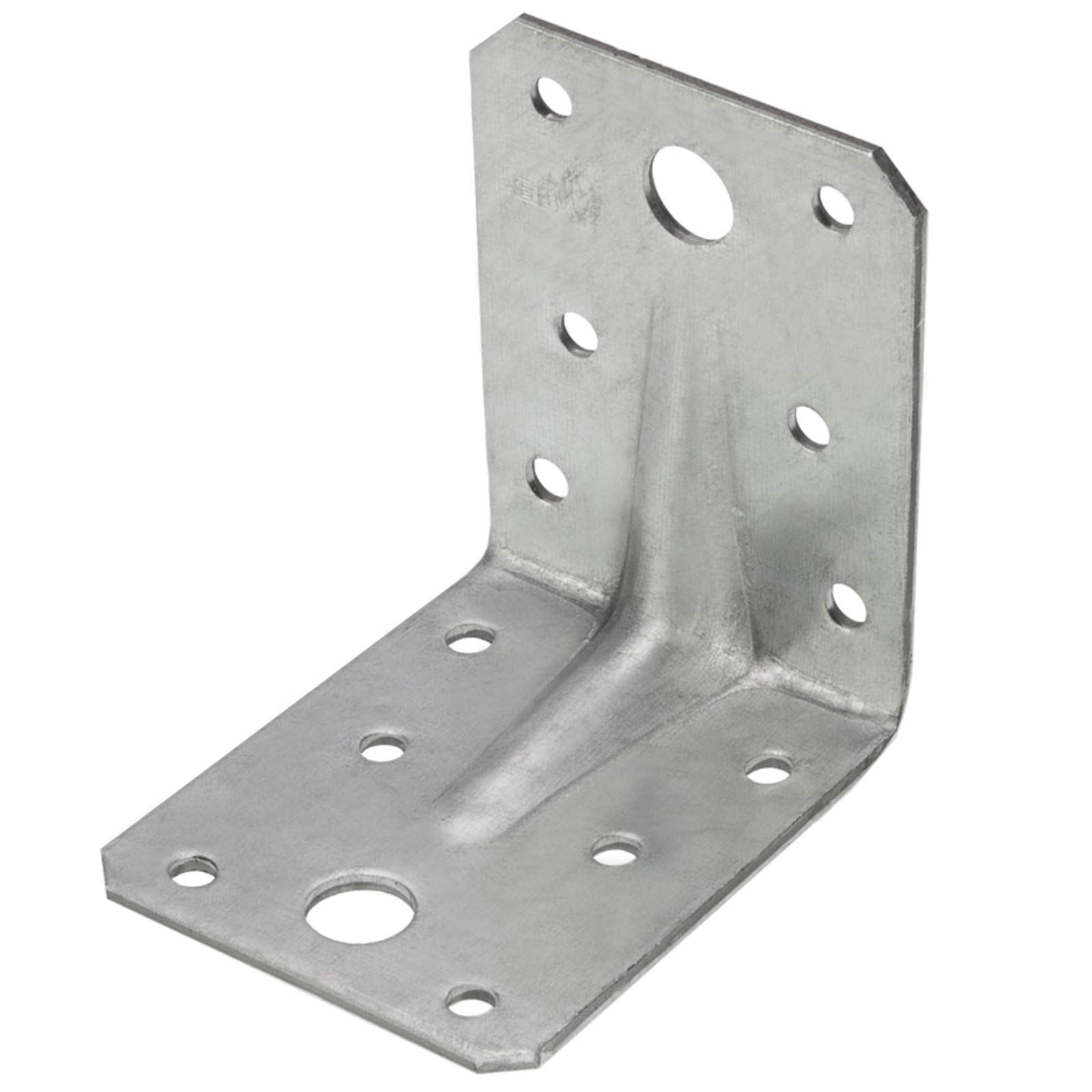 100 Stück Schwerlast Winkelverbinder 70 x 70 x 55 x 2,5 Winkel Bauwinkel mit Steg Sicke Rippe CE + ETA Zulassung