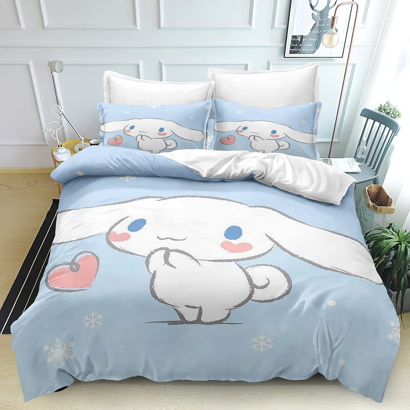 The Anime Printed Duvet Quilt Cover Bedding Sets 1 Bed Cover and 2 Pillowcases for Kids Teenagers Adult