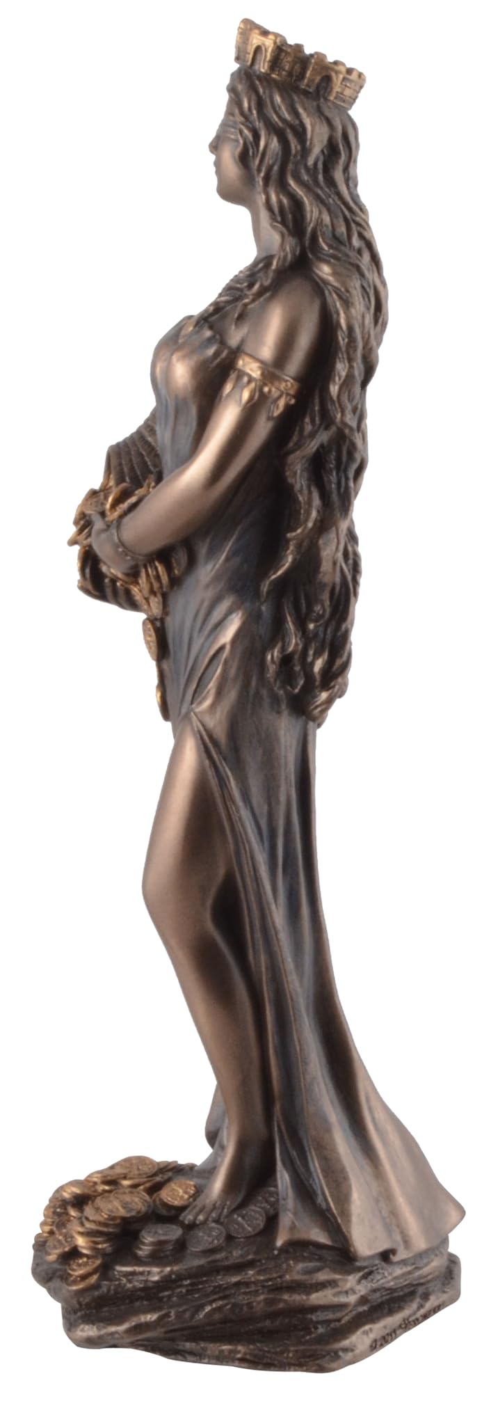 VERONESE Déesse Romaine Fortuna 19 cm Bronze Figure Jeu de Hasard