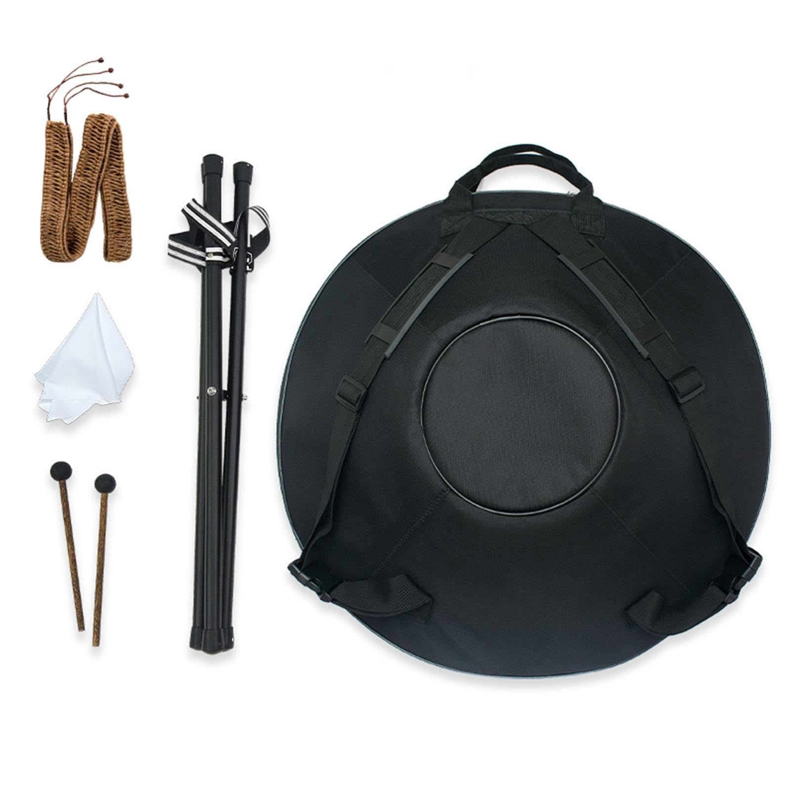 Tambour à main en ré mineur 440 Hz 22 pouces avec corde tissée à la main