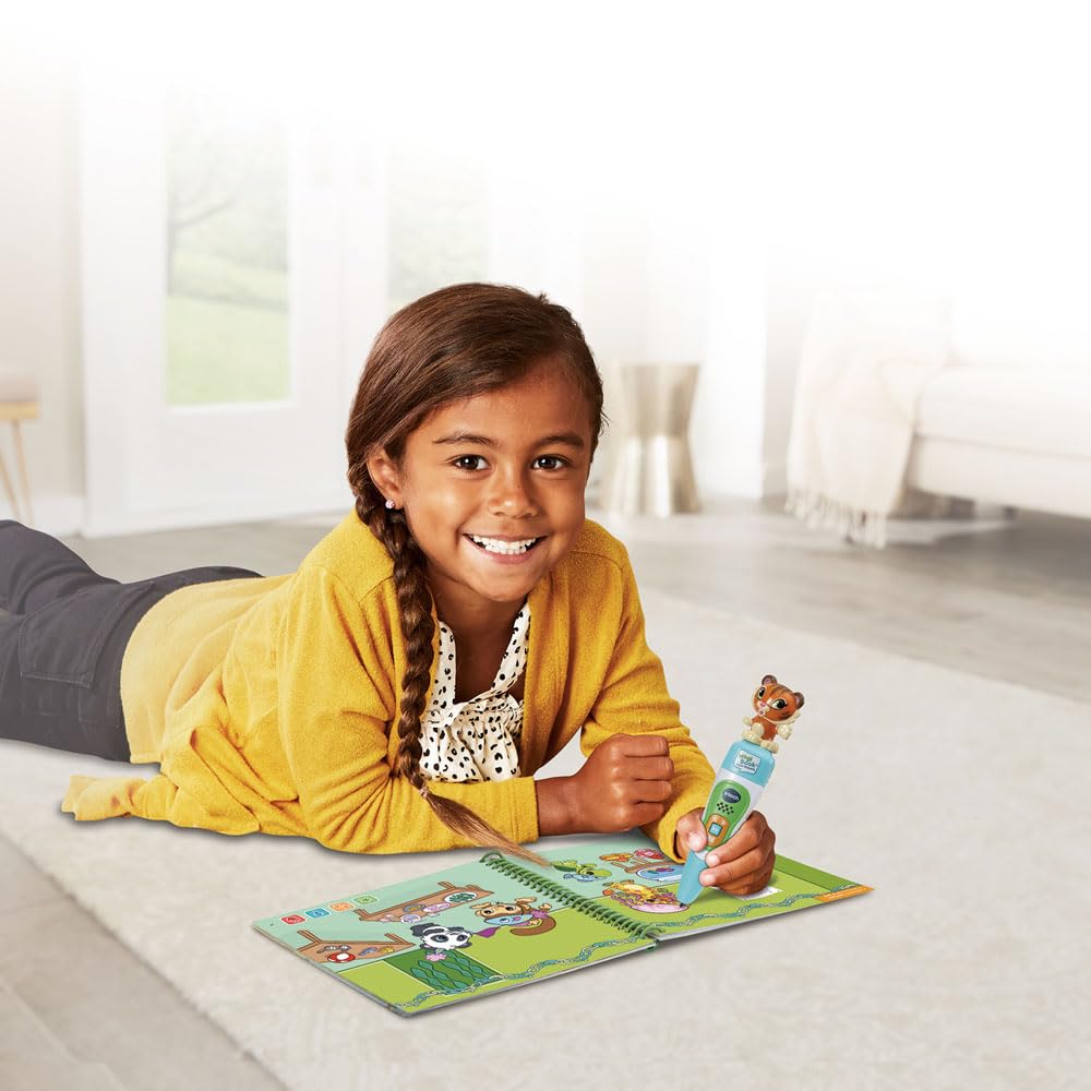 VTech - MagiBook Story'Friends Starter Pack - Coffret Complet avec Stylo Lecteur de Livre Interactif, Livre Jeu Maternelle et Figurine Tigre - Cadeau Enfant de 2 Ans à 8 Ans - Contenu en Français