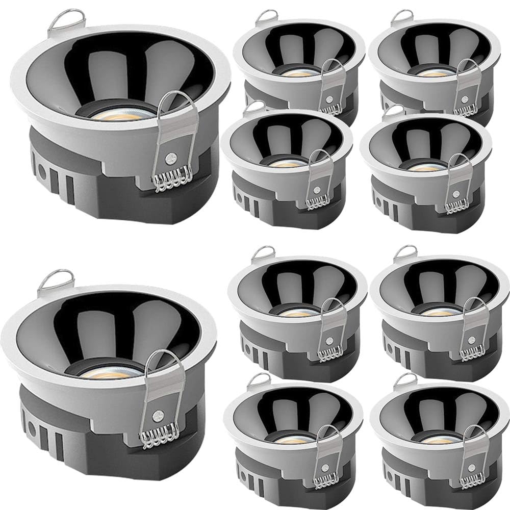 (10 Kit di Illuminazione A Incasso LED Moderni E Semplici Faretto A Incasso LED Retrofit Antiabbagliamento Kit di Faretto A Incasso LED per Soffitto per Soggiorno