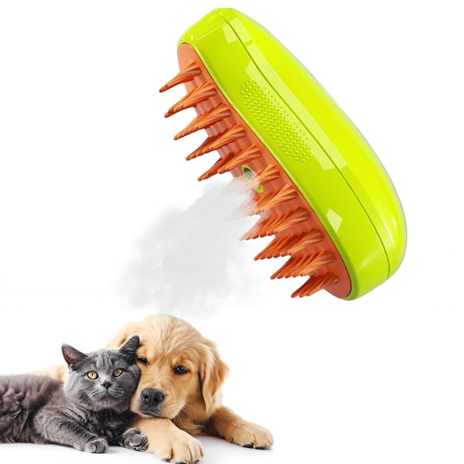 Cepillo de vapor para gatos, 3-en-1 Cat Steamy Brush, Cepillo vapor para gatos, Cepillo gato vapor, Cepillo de Vapor para Gatos para Masaje, Cepillo de Vapor para Eliminar el Cabello Mascotas de Pelo