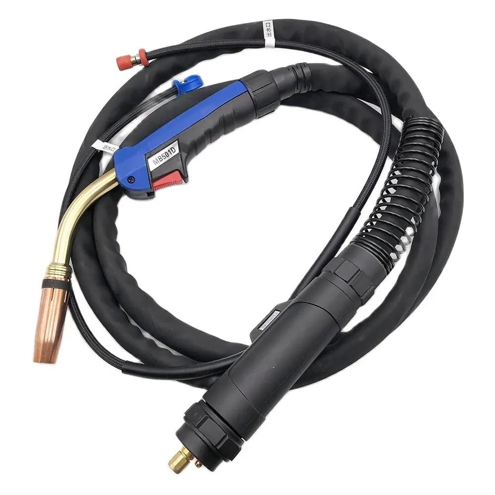 Antorcha de soldadura MB501D de 5 metros y 16 pies, 450 A, refrigerada por agua, con mezcla de gases y conector adaptador europeo