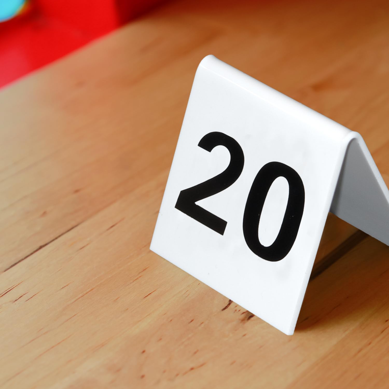 SECURIT - Set Da 10 Numeri Da Tavolo 11-20 - Per Caffè, Ristoranti, Bar - Acrilico - 5,2x5,2x4,5cm - Colore Bianco