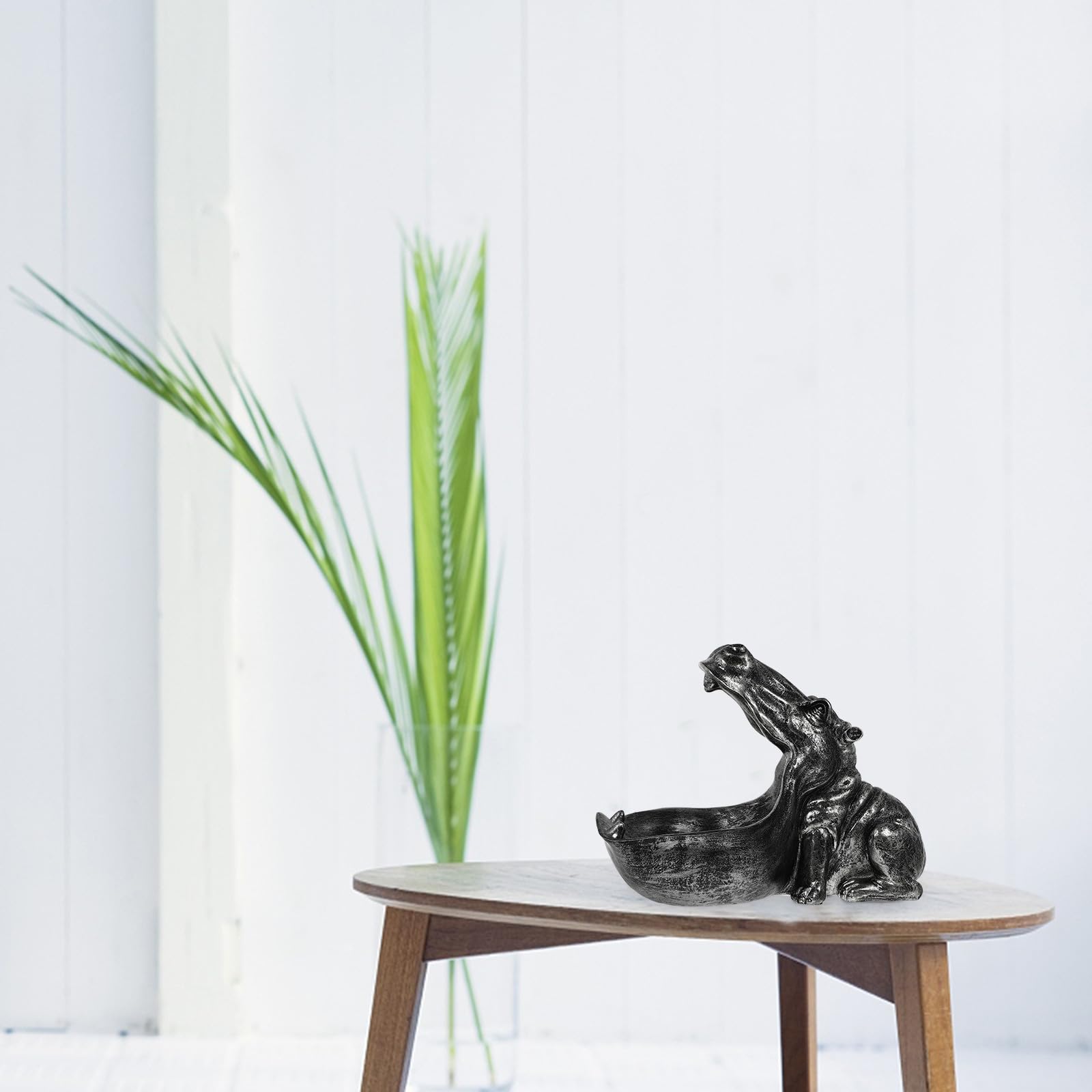 Mipcase Ornamento da Scrivania Ippopotamo Creativo in Resina Contenitore