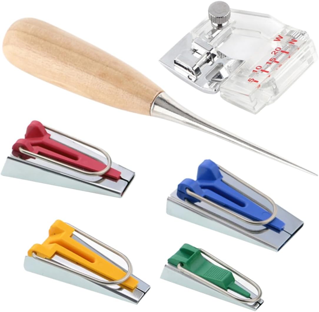 SHINEOFI 18pcs Bias Tape Maker Sewing Machine Tool Bias Tape Maker for Scissors Sewing for Binding