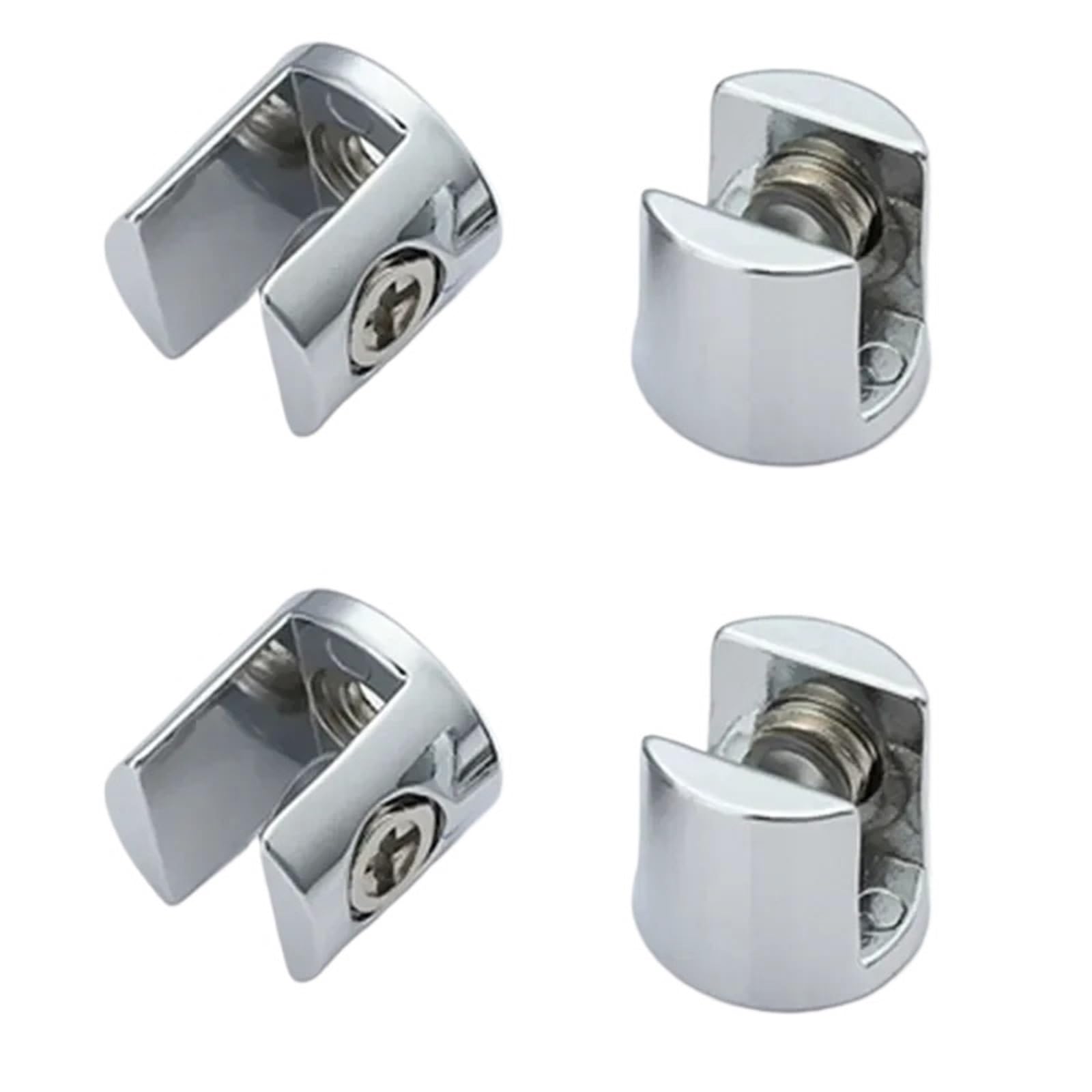 14pcs Glass Clamp Plated Brackets Zinc Alloy Chrome finish Shelf Holder(8-10mm)