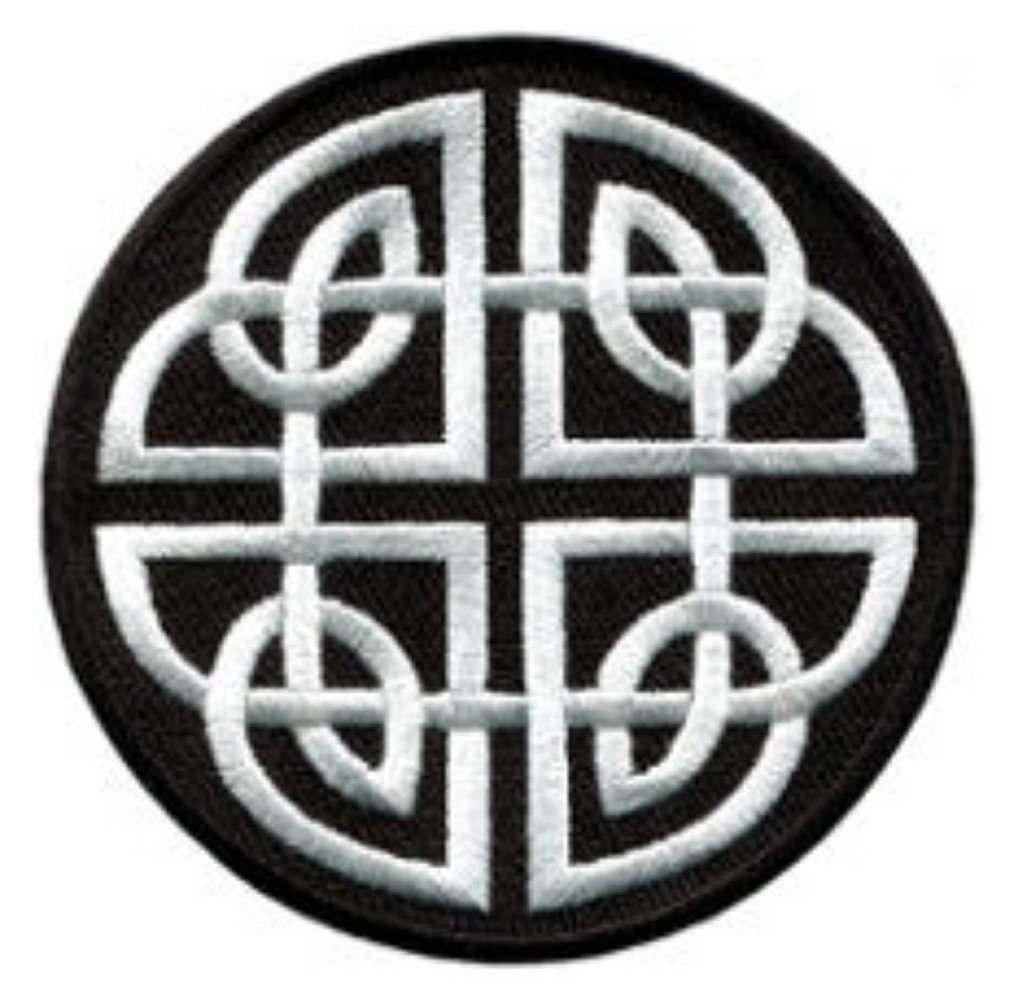 Klicnow Black Celtic Knot Embroidered Patch 6Cm Dia (2-1/4" Dia)