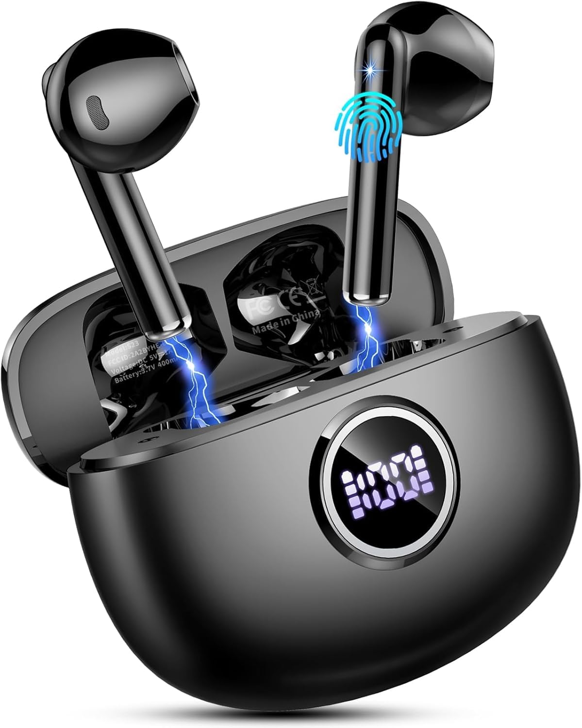 Drsaec Bluetooth Kopfhörer, 6D Tiefer Bass In Ear Kopfhörer Kabellos Bluetooth 2026 Neu 40Std Kabellose Kopfhörer mit 4 ENC Mic, Noise Cancelling Ear Buds, USB-C, IP7 Wasserdicht Sport Ohrhörer