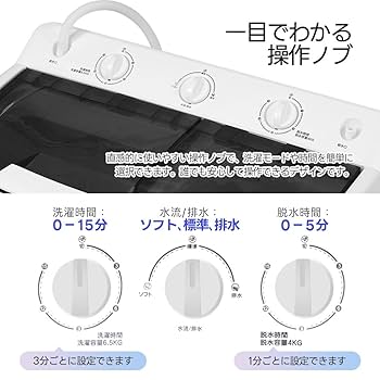 2槽式洗濯機 洗濯6.5kg・脱水4kg 別洗いの時に大活躍！ 二槽式洗濯機 縦型洗濯機 洗濯6.5kg/脱水槽4kg 大容量 タイマー