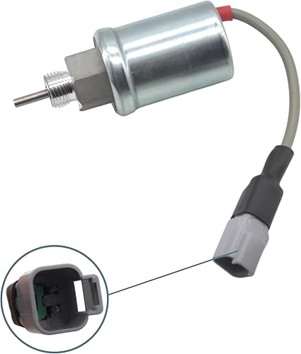 Miniatura 2 de U85206452 Nuevo solenoide de apagado de combustible de 12 V compatible con Caterpillar Cat 3024 3034 216B 226B Perkins HL403C-15 HR404C-22T 402D