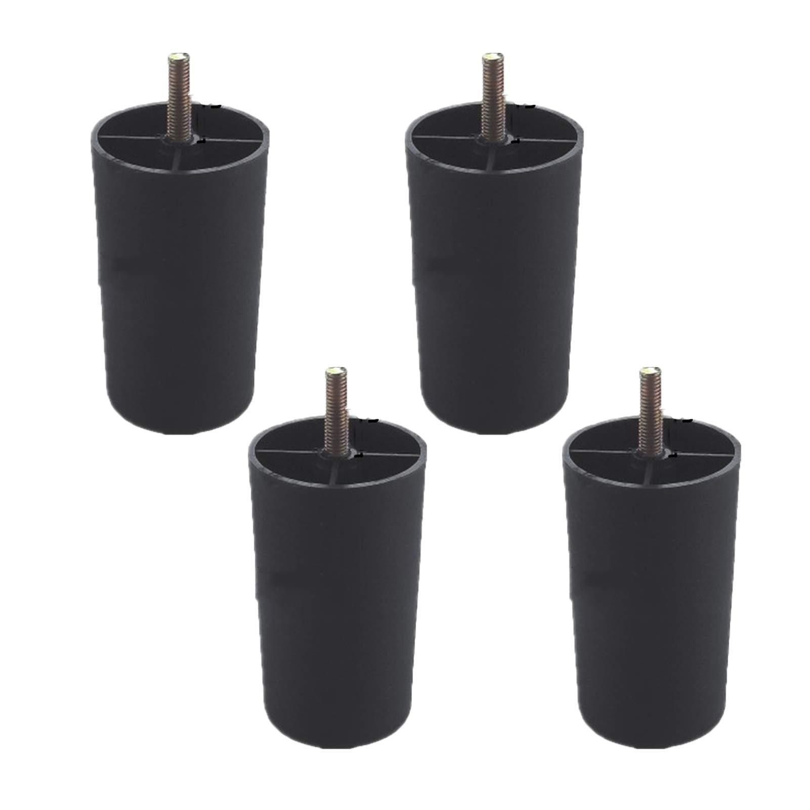 Jiaolun123 Black Set Of 4 Furniture Feet Furniture Legs,Plastic Furniture Replacement Feet,M10 Bolt Sofa Feet For Kitchen Armchairs Sofa Couch,(10)