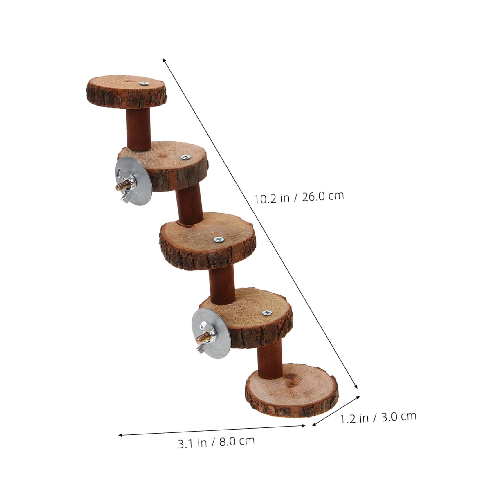 Levemolo Bird Ladder Toy Wooden Climbing Toy for Hamsters Bird Step Ladder Rustic Design