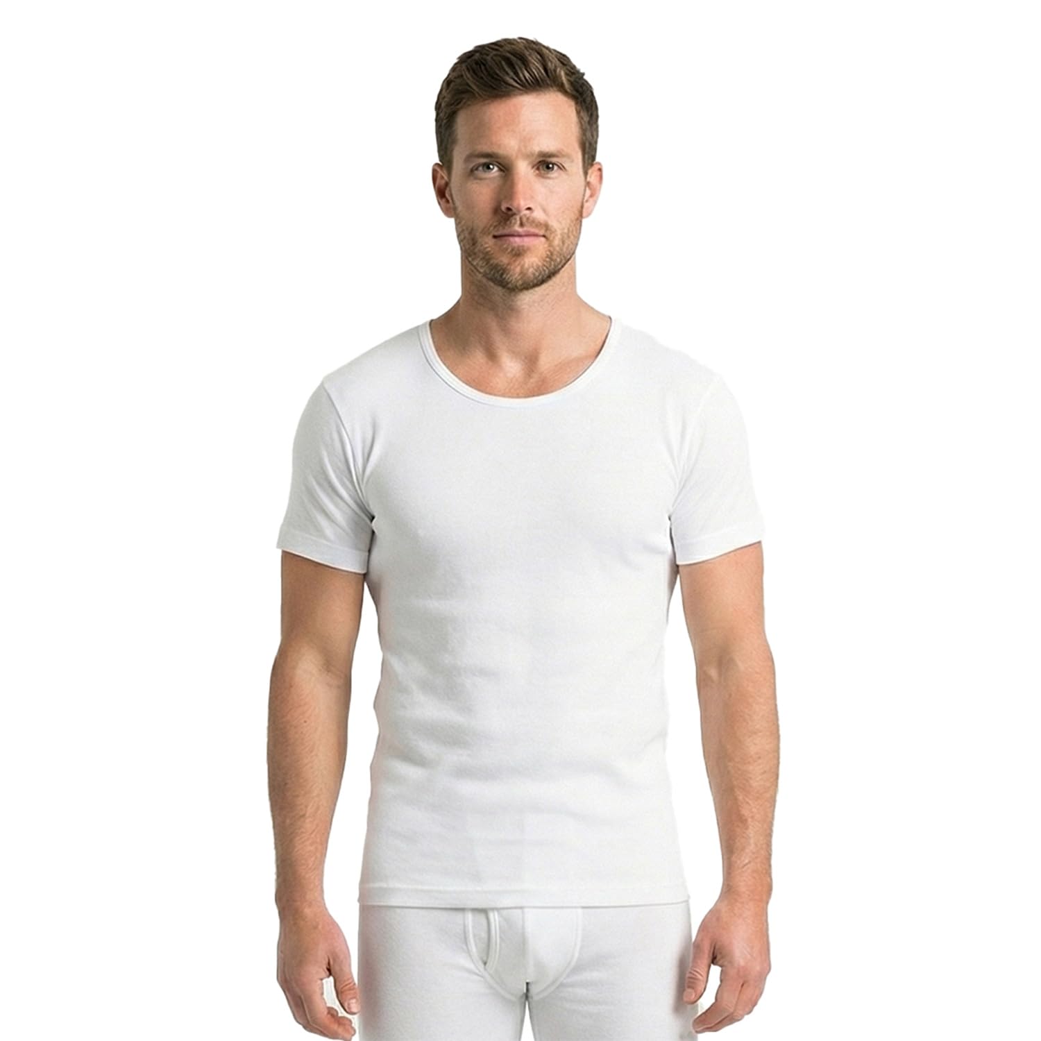 Men Cotton Vest Sleeveless Innerwear| White Breathable |Tank Top| Lightweight Stretch Inner Shirt Comfort Fit for Men-image-11