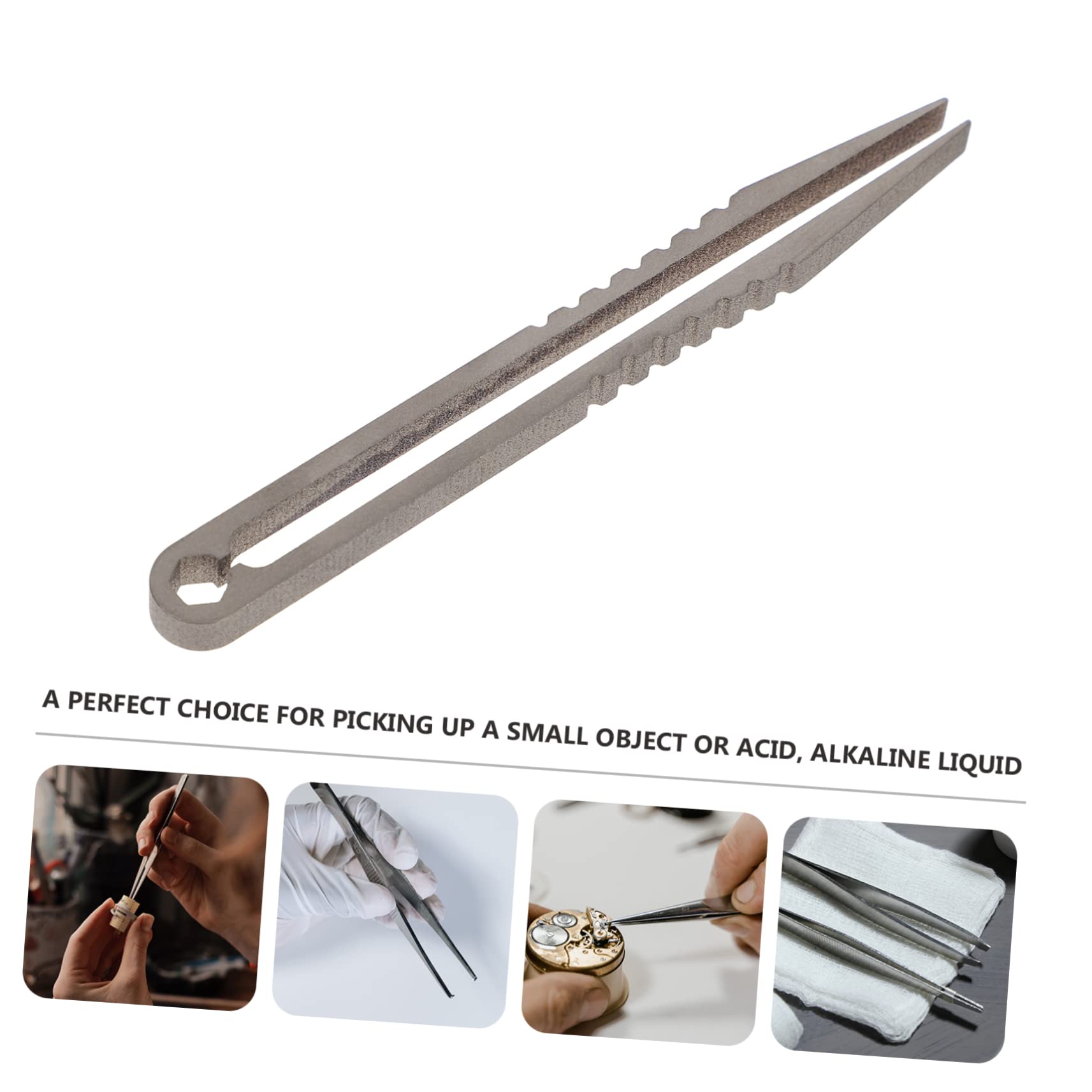 HOMSFOU 5pièces Pince à Épiler Titane Portable Pour Camping Et Survie Outil Mini Pratique Pour Retirer Les Échardes Et Manipuler Des Liquides Acides