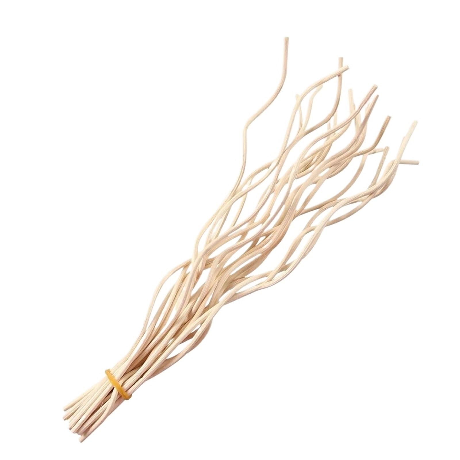 Zymjzbetic Rattan Reed Diffuser 20Pcs 28CM Long Wavy Diffuser Stick Home Fragrance Black Coffee Air Freshener Rattan Reed Replacement Refill Sticks(Brown)