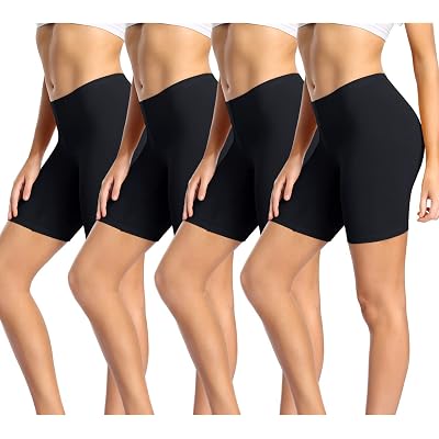wirarpa Women's Cotton Boy Shorts Underwear Anti Chafing Soft Biker Short Plus Boy Shorts Panties 4 Pack
