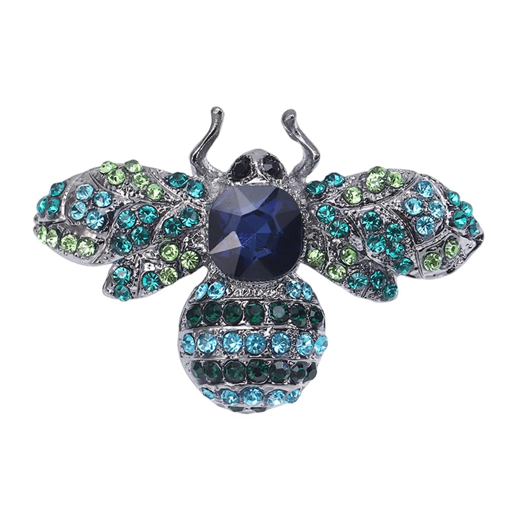 Bee Rhinestones Brooch Pin for Women Men Girls Fashion Vintage Gold Plated Crystal Insect Themed Bees Animal Brooches Lapel Pins for Dresses Suit Hat Bag Accessories Jewelry
