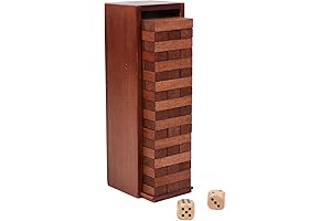 Wooden Blocks Stacking Games with Storage Box